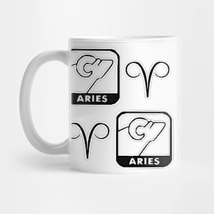 Aries Birth Sign - Black Mug